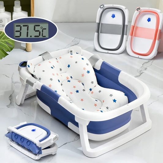 Blissybub™ SmartTemp Silicone Baby Bath Tub