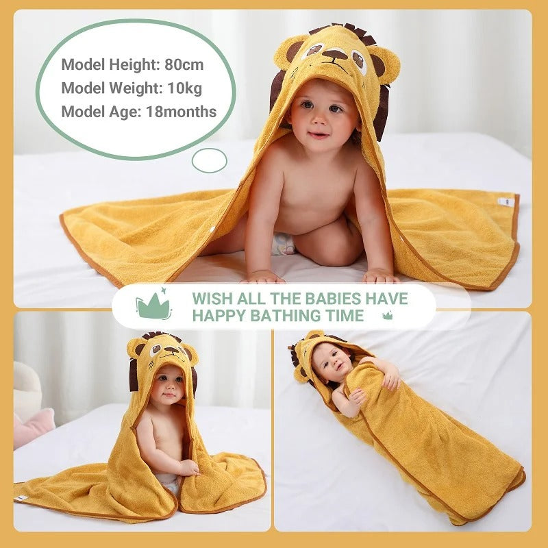 Blissybub™ Lion Hooded Towel