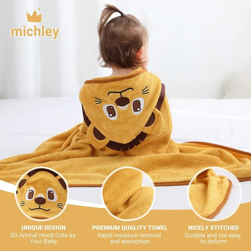 Blissybub™ Lion Hooded Towel