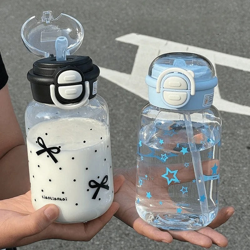 Blissybub™ Baby Water Bottle with Straw – Spill-Proof & Safe