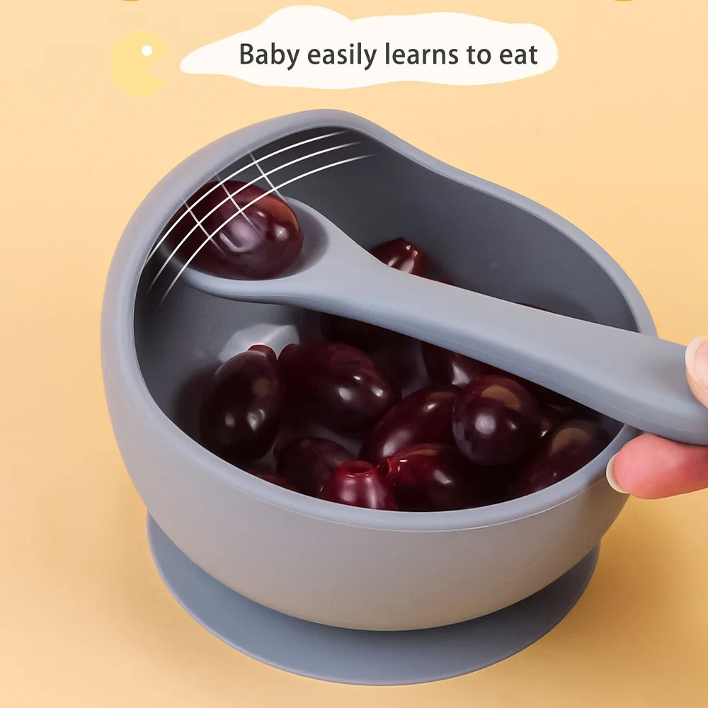 Blissybub™ Silicone Suction Bowl – No-Mess Feeding for Babies & Kids