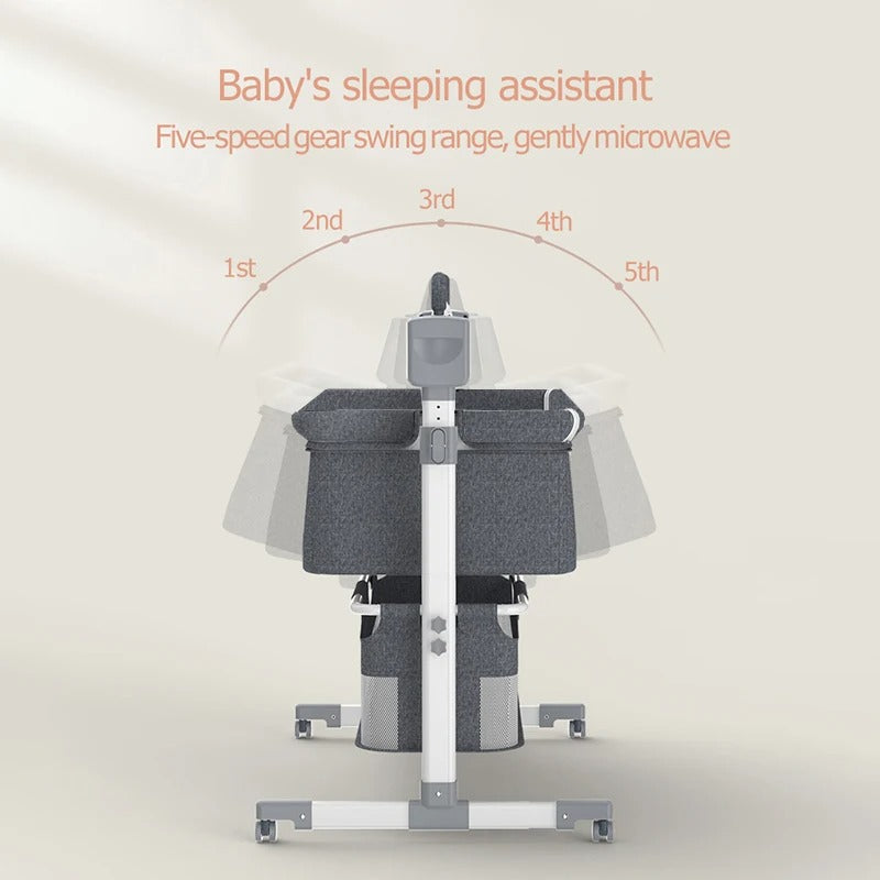 lissybub™ Portable Baby Crib Cradle – Safe, Cozy & Travel-Friendly Bed