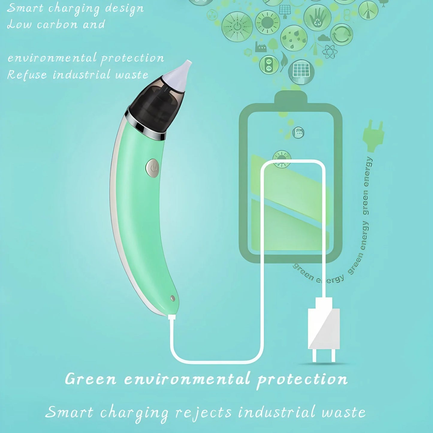 Blissybub™ Electric Baby Nasal Aspirator – Gentle, Safe & Hassle-Free Nose Cleaner for Newborns