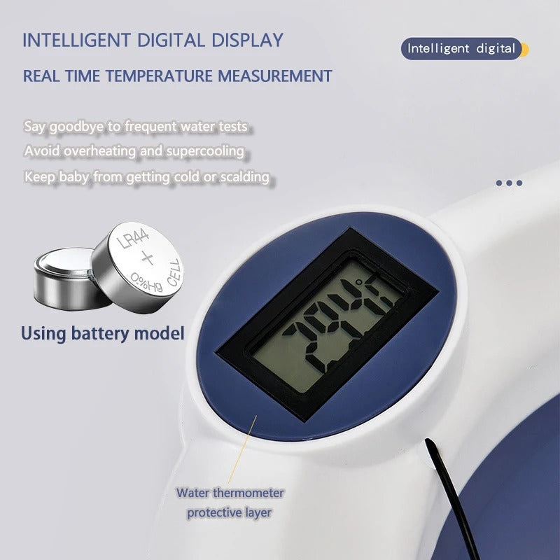 Blissybub™ SmartTemp Silicone Baby Bath Tub