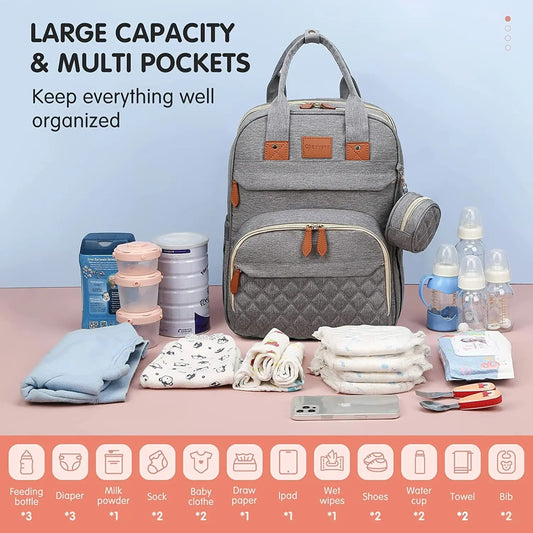 Blissybub™ All-in-One Diaper Bag Backpack
