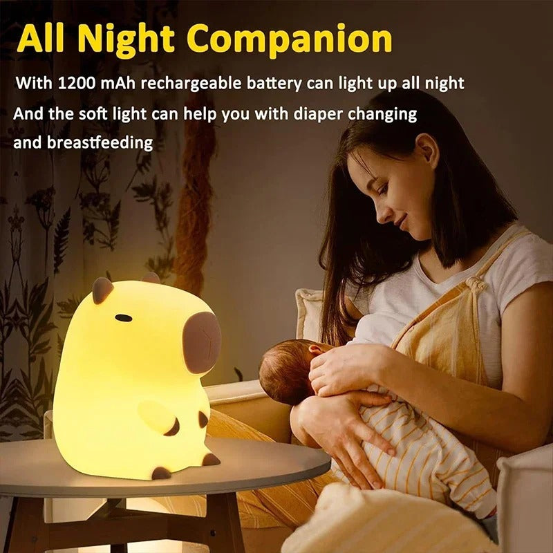 Blissybub™ Capybara Night Light – Cute & Soothing Lamp for Kids