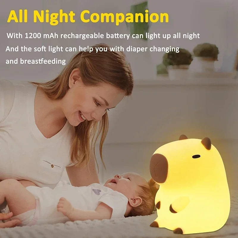Blissybub™ Capybara Night Light – Cute & Soothing Lamp for Kids