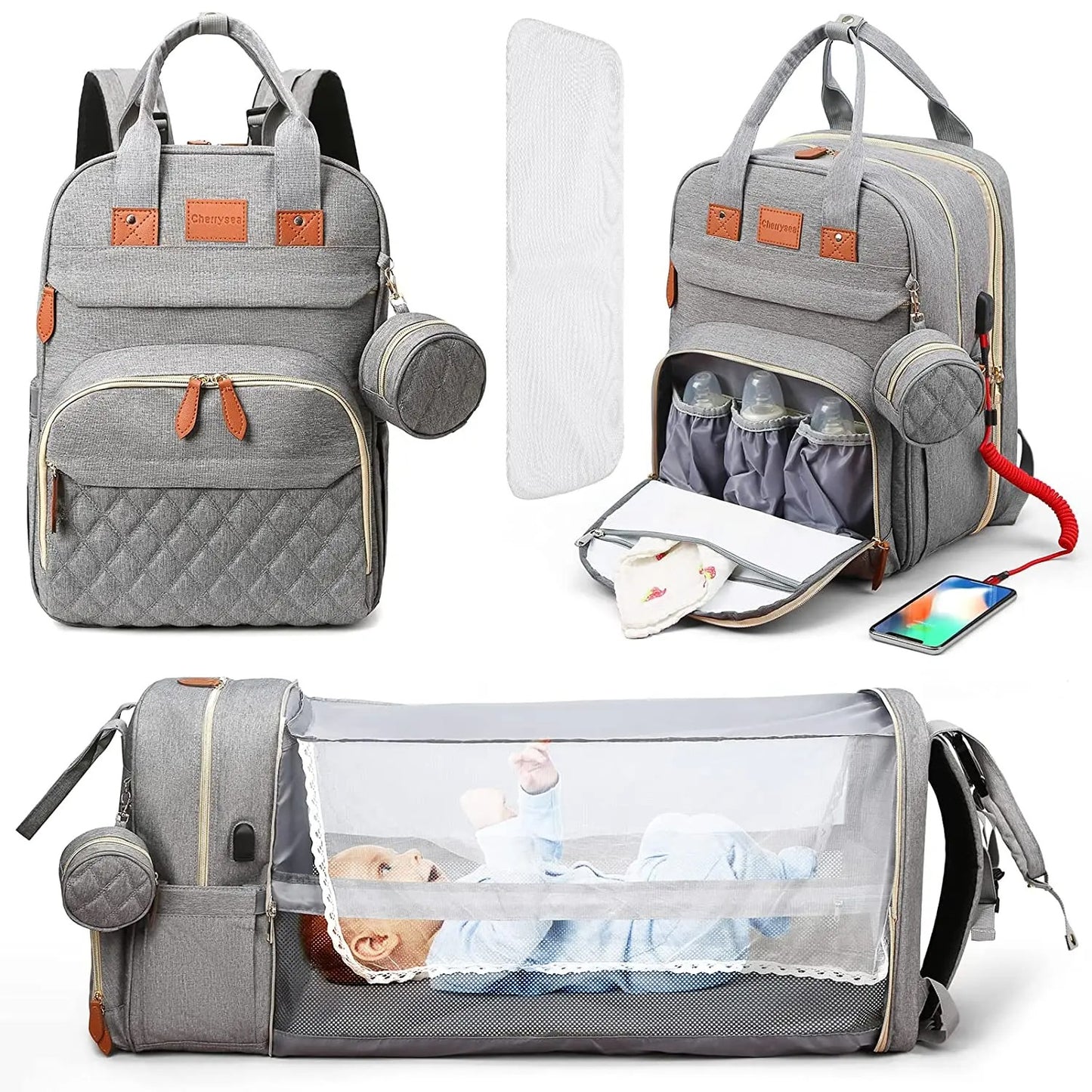 Blissybub™ All-in-One Diaper Bag Backpack