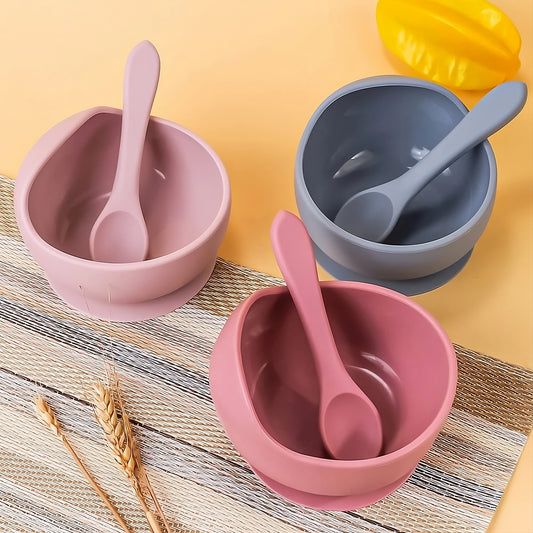 Blissybub™ Silicone Suction Bowl – No-Mess Feeding for Babies & Kids